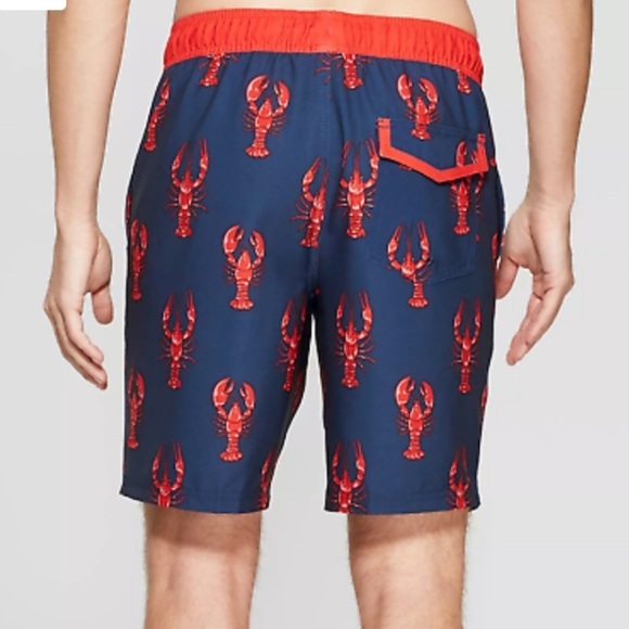 Goodfellow & Co Men Swim Shorts, Lobster New England Swim Short Blue, Size L - Picture 2 of 5